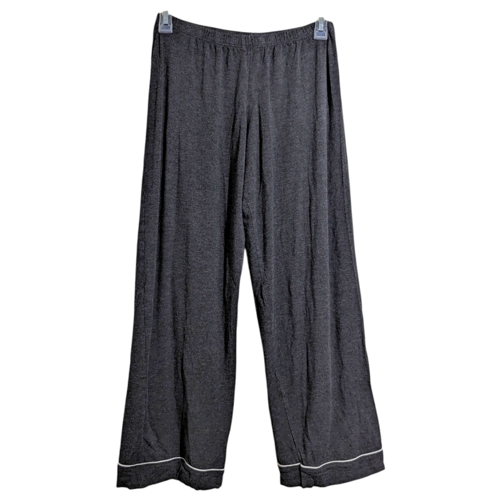 Eberjey Pajama Pants Grey Charcoal Soft Cozy PJs Stretch Viscose Wide Leg Loose